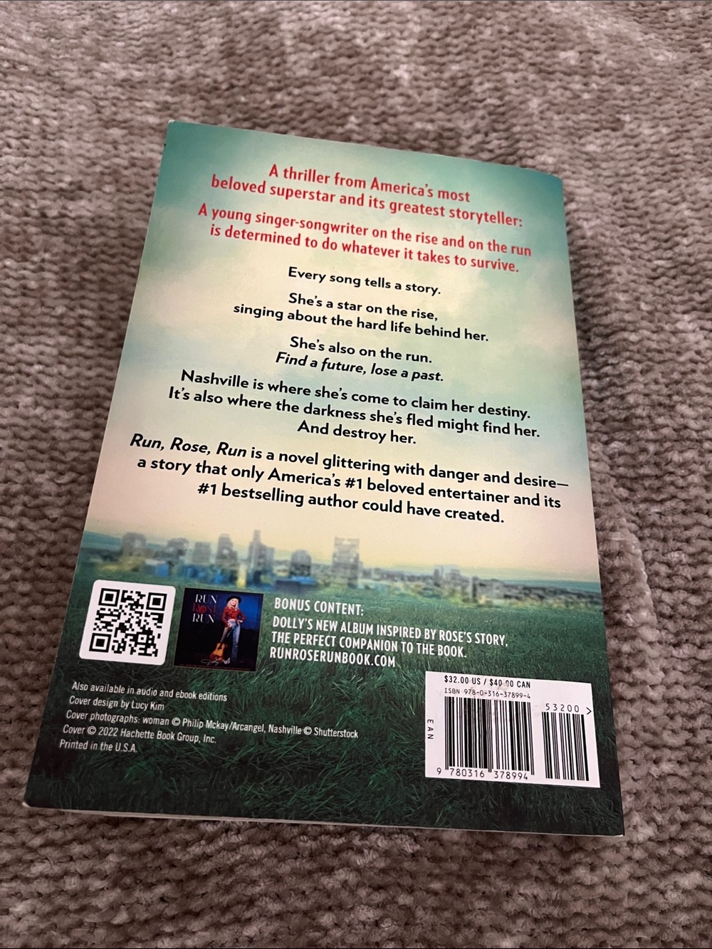 Dolly Parton & James Patterson "Run, Rose, Run" Paperback - - Picture 3 of 3